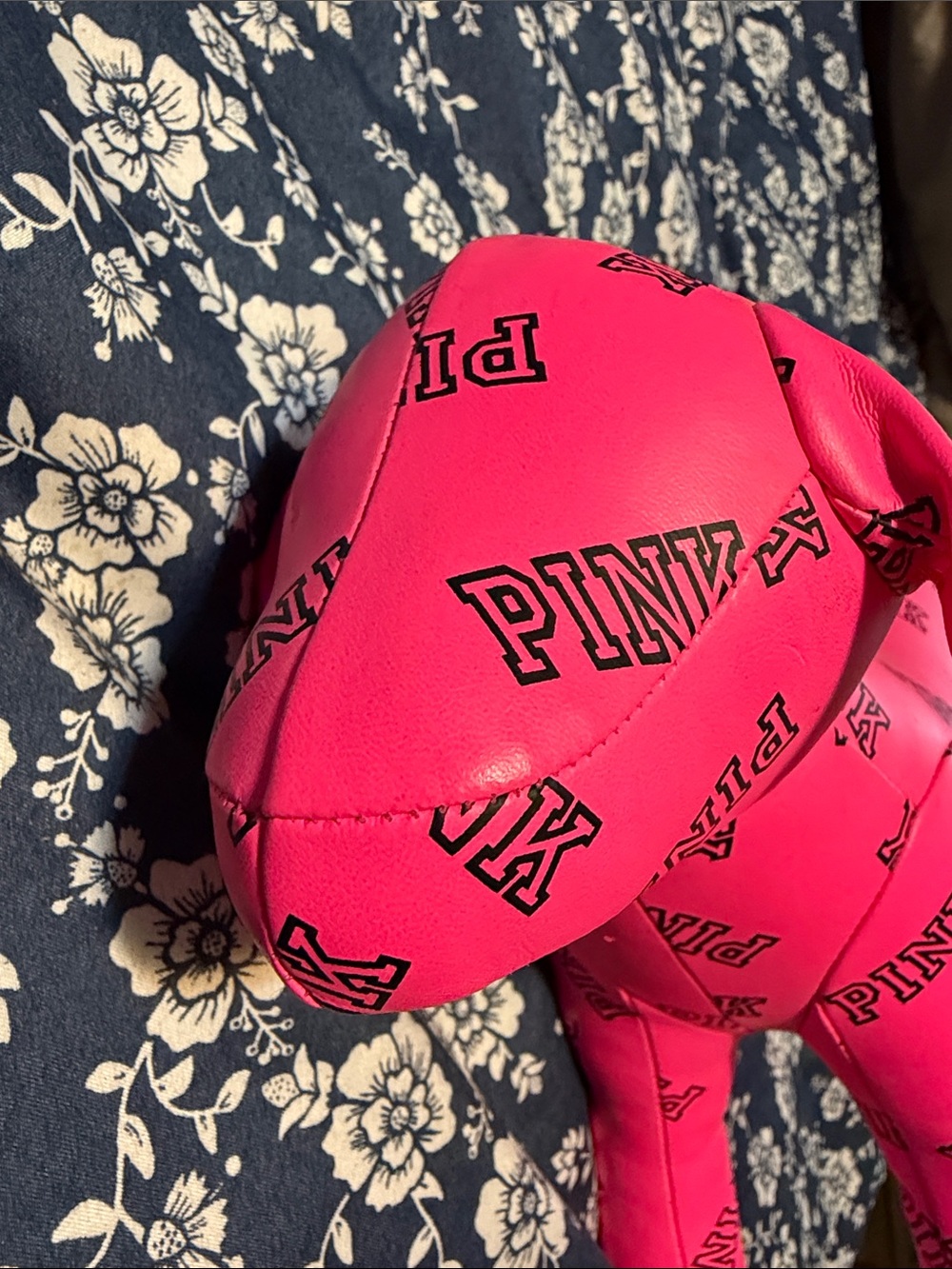 PINK Victoria's Secret Bright Pink Logo Dog Toy Figurine - Picture 5 of 6